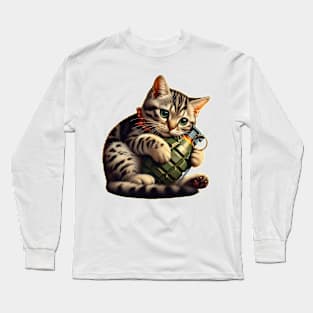 Cat and Grenade Long Sleeve T-Shirt